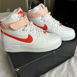 Nike Air Force 1 White/Orange Pearl High